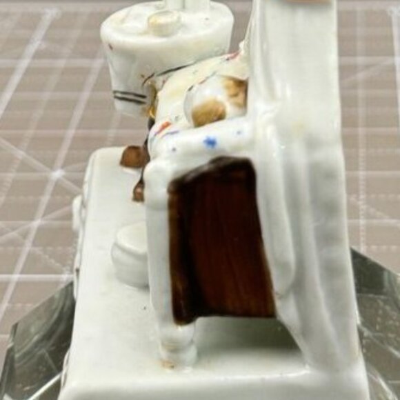 Vintage German Porcelain Figurine "Shamming Sick" Sick Puppy READ - Picture 4 of 6